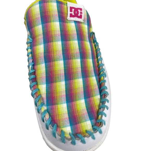 Women’s DC Villain SE White Plaid Comfort Slip On Loafers 8W - Picture 9 of 10